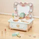 Детска дървена тоалетка с LED огледало Пеперуда – Tooky toy компактна гримьорна за игра
