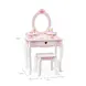 Дървена тоалетка за принцеси с табуретка VIGA Toys – детска гримьорна с огледало и аксесоари
