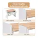 Детско Бюро със Столче GINGER HOME, Комплект за Рисуване, Учене и Игри с Чекмедже, Регулируема Височина, MDF и Борова Дървесина
