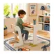 Детско Бюро със Столче GINGER HOME, Комплект за Рисуване, Учене и Игри с Чекмедже, Регулируема Височина, MDF и Борова Дървесина