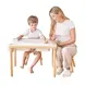 Детска Дървена Масичка за Активна Игра с 2 Столчета GINGER HOME 5 в 1, Дъска за Рисуване, Ролка Хартия и Кутии за Съхранение, 73x50x53.6 см