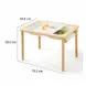 Детска Дървена Масичка за Активна Игра с 2 Столчета GINGER HOME 5 в 1, Дъска за Рисуване, Ролка Хартия и Кутии за Съхранение, 73x50x53.6 см