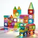 Магнитен конструктор Замък и превозни средства Jolly – 71 части за творческо 3D строене