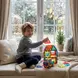 Магнитен конструктор Замък и превозни средства Jolly – 71 части за творческо 3D строене